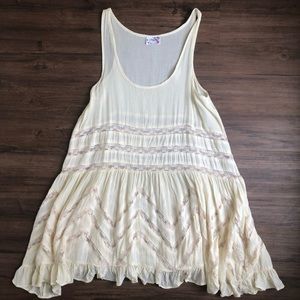 Free People Voile and Lace Trapeze Slip XS